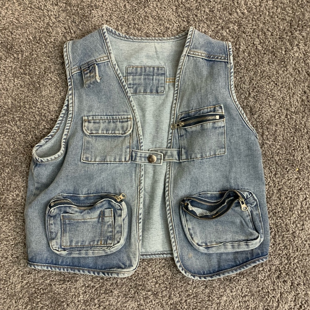 Denim Vest with pockets